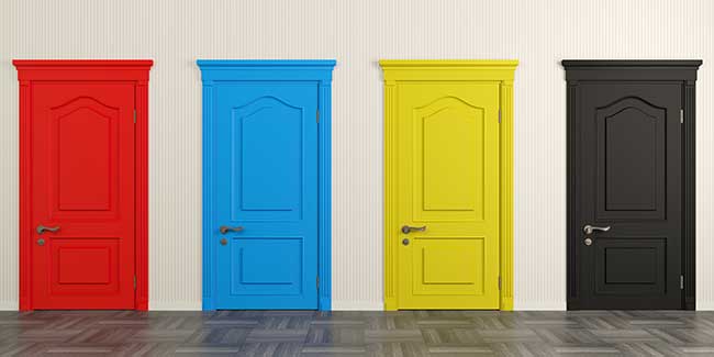 colorful doors