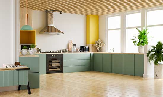 colorful kitchen